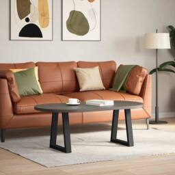 Berkfield Home Modern Dining Table Legs V-Shape 2 pcs Black 38x(42-43.3) cm Steel - thumbnail 3