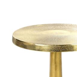 Wyld and Coco Auric Home Side Table Gold - Distressed Aluminium Top 29 x 29 cm - thumbnail 3
