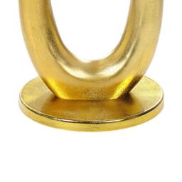 Wyld and Coco Auric Home Side Table Gold - Distressed Aluminium Top 29 x 29 cm - thumbnail 5