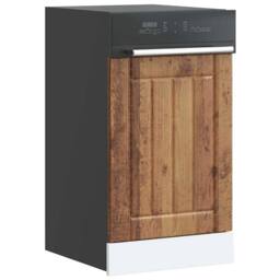 Berkfield Home Dishwasher Panel Lucca Old Wood Engineered Wood in Brown - thumbnail 1