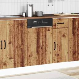Berkfield Home Dishwasher Panel Lucca Old Wood Engineered Wood in Brown - thumbnail 3