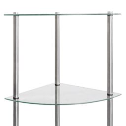 Berkfield Home 6-Tier Shelf Transparent 30x30x160 cm Tempered Glass in Clear - Size: 30 x 30 x 160 cm - thumbnail 5