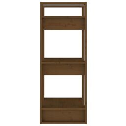 Berkfield Home Book Cabinet/Room Divider Honey Brown 41x35x91 cm Solid Wood - Size: 41 x 35 x 91 cm - thumbnail 4