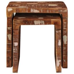 Berkfield Home End Tables Multicolour Solid reclaimed wood - thumbnail 4