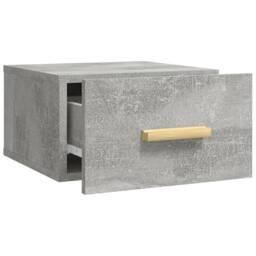 Berkfield Home Wall-mounted Bedside Cabinet Concrete Grey 35x35x20 cm - Size: 35 x 35 x 20 cm - thumbnail 6