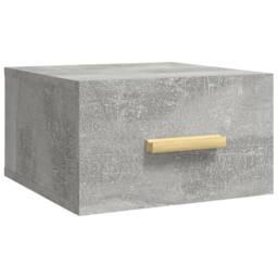 Berkfield Home Wall-mounted Bedside Cabinet Concrete Grey 35x35x20 cm - Size: 35 x 35 x 20 cm - thumbnail 1