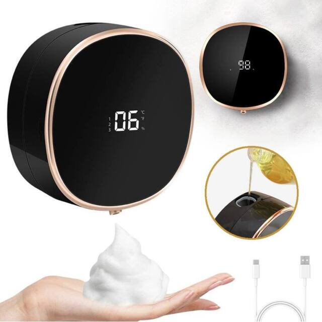 KORVIXA Automatic Foaming Soap Dispenser Touchless Soap in Black - Size: 50 cm x 80 cm - image 1