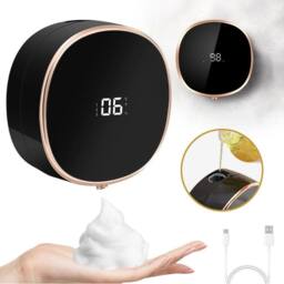 KORVIXA Automatic Foaming Soap Dispenser Touchless Soap in Black - Size: 50 cm x 80 cm - thumbnail 1
