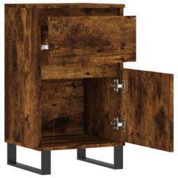 Berkfield Home Sideboard Smoked Oak 40x35x70 cm Engineered Wood in Brown - Size: 40 x 35 x 70 cm - thumbnail 6