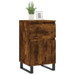 Berkfield Home Sideboard Smoked Oak 40x35x70 cm Engineered Wood in Brown - Size: 40 x 35 x 70 cm - thumbnail 1