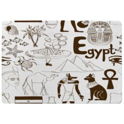 Benjamin Tate Design Hand Drawn Sketch Egypt Designer Rug in Natural - Size: Large - thumbnail 1