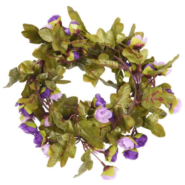 Berkfield Home Christmas Flower Garlands 6 pcs Light Purple 215 cm