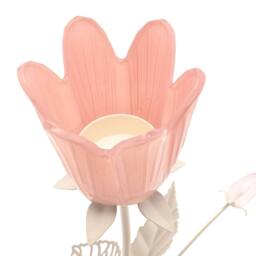 Hestia Pink & Cream Floral Single Candle Holder - thumbnail 5