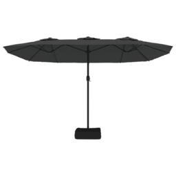 Berkfield Home Elegant Double-Head Parasol Anthracite 449x245 cm in Dark Grey - thumbnail 4