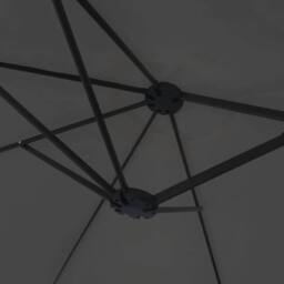 Berkfield Home Elegant Double-Head Parasol Anthracite 449x245 cm in Dark Grey - thumbnail 6