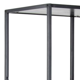 Furniture To Go Seaford Tall Black Metal Bookcase with 5 Black Shelves - thumbnail 7