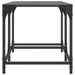 Berkfield Home Coffee Table with Black Glass Top 78.5x40x40 cm Steel - thumbnail 5