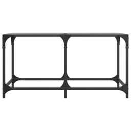 Berkfield Home Coffee Table with Black Glass Top 78.5x40x40 cm Steel - thumbnail 4