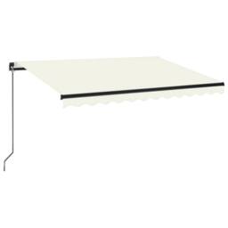 Berkfield Home Manual Retractable Awning 350x250 cm Cream in Beige - thumbnail 2