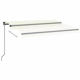 Berkfield Home Manual Retractable Awning 350x250 cm Cream in Beige - thumbnail 3