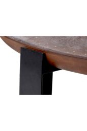 Orsina Contemporary Mango Wood Round Table, Stylish Design Round Side Table For Bedroom, Durable Metal Side Table in Brown - thumbnail 4