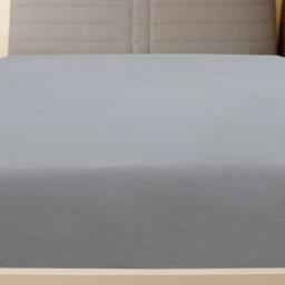 Berkfield Home Jersey Fitted Sheet Grey 140x200 cm Cotton - thumbnail 1