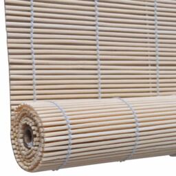Berkfield Home Bamboo Roller Blinds 4 pcs 120x160 cm Natural in Beige - thumbnail 4