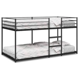 Berkfield Home Bunk Bed without Mattress Black 90x200 cm Steel - thumbnail 2