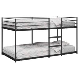 Berkfield Home Bunk Bed without Mattress Black 90x200 cm Steel