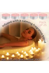 Deco Express Scented 25 Packs Tealights - Peach Jasmine in Orange - thumbnail 5