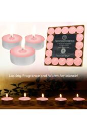 Deco Express Scented 25 Packs Tealights - Peach Jasmine in Orange - thumbnail 6