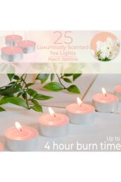 Deco Express Scented 25 Packs Tealights - Peach Jasmine in Orange - thumbnail 2