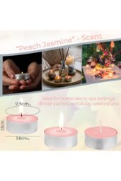 Deco Express Scented 25 Packs Tealights - Peach Jasmine in Orange - thumbnail 3