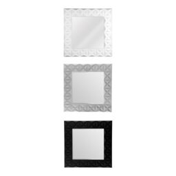 Orsina 3D Effect Wall Mirror with High Gloss Finish in White - thumbnail 2