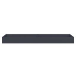 Berkfield Home Wash Basin 120x46x11 cm Mineral Cast/Marble Cast Anthracite in Black - Size: 120 x 46 x 11 cm - thumbnail 4