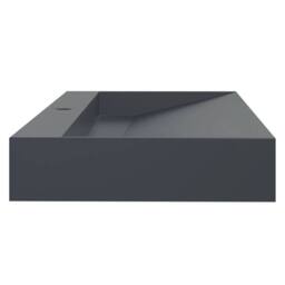 Berkfield Home Wash Basin 120x46x11 cm Mineral Cast/Marble Cast Anthracite in Black - Size: 120 x 46 x 11 cm - thumbnail 5