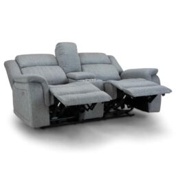 Furnishings For Less UK Men's Linden Grey Fabric Electric Reclining 3 Piece Sofa Suite 2 1 1 - thumbnail 4