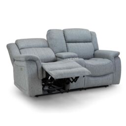 Furnishings For Less UK Men's Linden Grey Fabric Electric Reclining 3 Piece Sofa Suite 2 1 1 - thumbnail 3