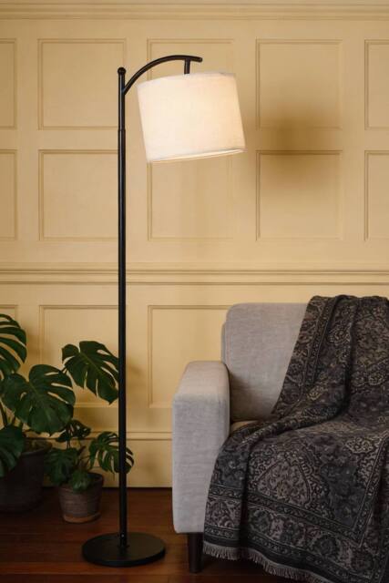 Living and Home Floor Lamp with Foot Switch in White - image 1