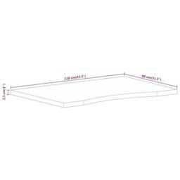 Berkfield Home Beautiful Desk Top with Curve 110x80x2.5 cm Solid Wood Rough Mango in Brown - thumbnail 8