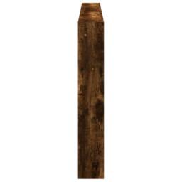 Berkfield Home Headboard Cabinet with LED Smoked Oak 200x17x102 cm in Brown - Size: 200 x 17 x 102 cm - thumbnail 7