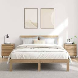 Berkfield Home Bedside Cabinets 2 pcs Artisan Oak 40x35x50 cm Engineered Wood in Brown - Size: 40 x 35 x 50 cm - thumbnail 2