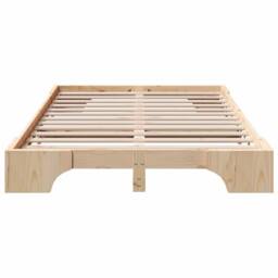 Berkfield Home Stunning Bed Frame Natural Solid Pine wood 120 x 200 cm Durable in Light Tan - thumbnail 5