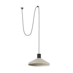 Netlighting Kombo Beige Dome Pendant Lamp Ø400 With Plug 2700K in Black