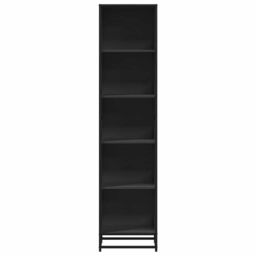 Berkfield Home Book Cabinet Black 40x35x170.5 cm Engineered Wood - thumbnail 4