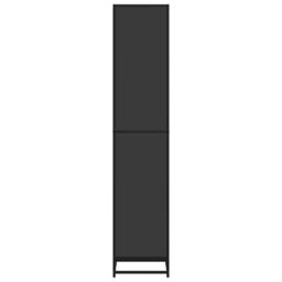 Berkfield Home Book Cabinet Black 40x35x170.5 cm Engineered Wood - thumbnail 5