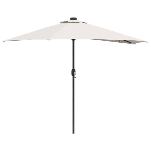 Berkfield Home Half Garden Parasol with Aluminium Pole in Sand 294 cm in Beige