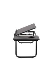 Living and Home Adjustable Laptop Bed Desk with Cup Holder in Black - thumbnail 3
