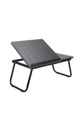 Living and Home Adjustable Laptop Bed Desk with Cup Holder in Black - thumbnail 2