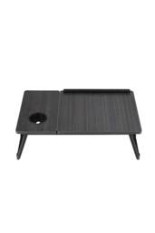 Living and Home Adjustable Laptop Bed Desk with Cup Holder in Black - thumbnail 5
